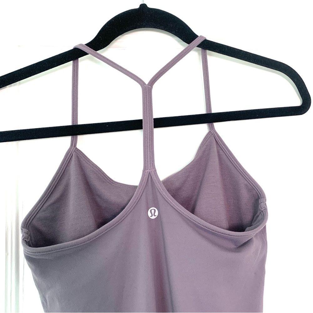 Lululemon Power Pose Tank Light Support Purple / Grey T Strap Small size 4